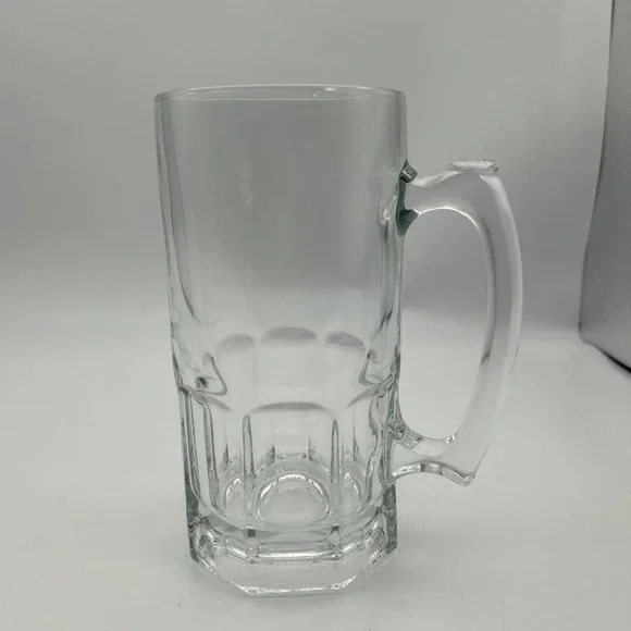 LIBBEY 33.7 Oz Clear Heavy Glass 8" Tall Beer Mug/Stein - Picture 3 of 8